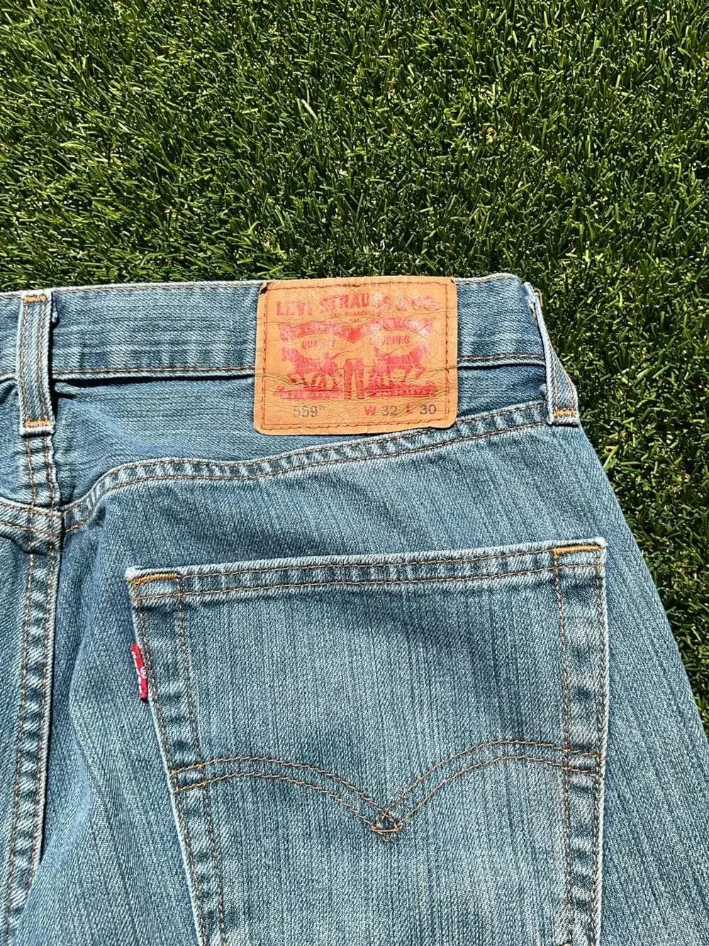 Levi's 559 Relaxed Straight Fit Jeans Mens 32x30 Blue Light Wash
